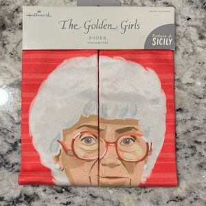 Hallmark The Golden Girls Sophia Red and White Socks